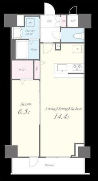 HORIZON RESIDENCE(1LDK/6階)の間取り写真