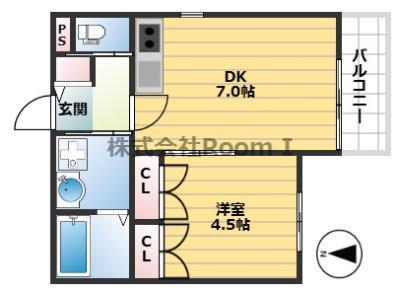 LA MAISON BLANE 旭化成ヘーベルメゾンHEBEL HA(1DK/1階)の間取り写真