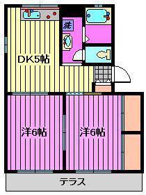 アーバン・ナウ(2DK/2階)の間取り写真