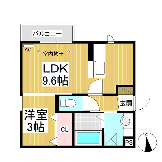 ベラ・ルーチェ(1LDK/1階)の間取り写真