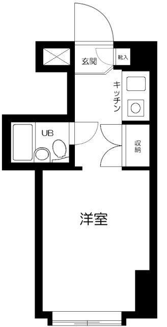 日吉パ-ルハイツ(ワンルーム/3階)の間取り写真