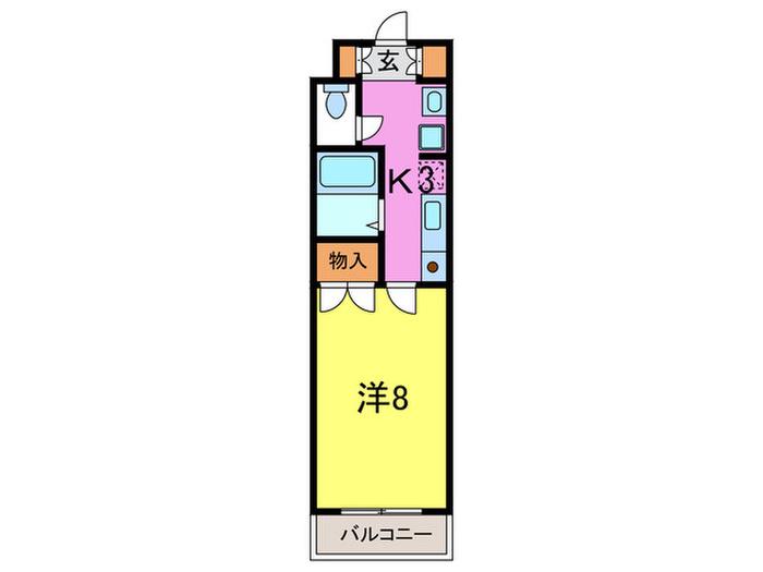 メゾン森南(1K/1階)の間取り写真