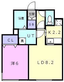 PATRIA(1LDK/1階)の間取り写真