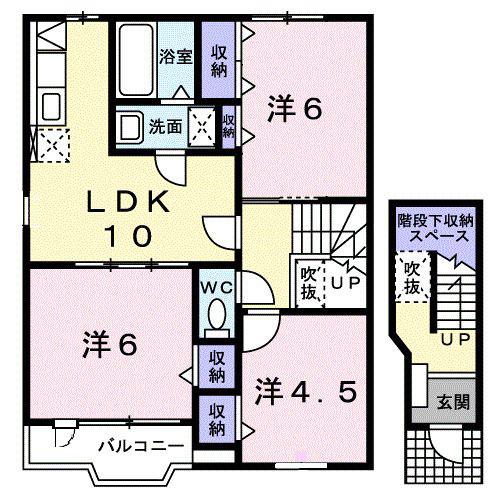 クインシー5(3LDK/2階)の間取り写真