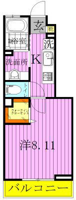 東武伊勢崎線 梅島駅 徒歩4分 2階建 築10年(1K/1階)の間取り写真