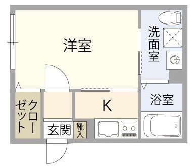 COMODO HON-ATSUGI(1K/2階)の間取り写真