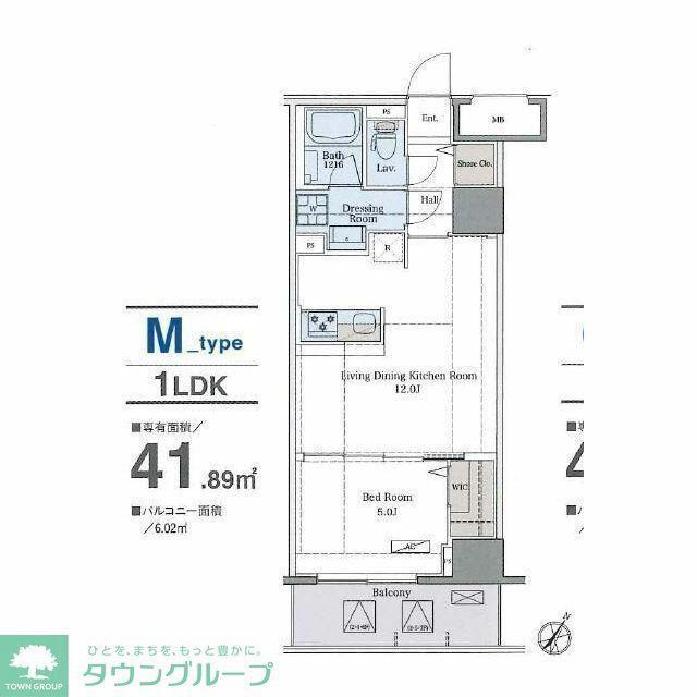 ラグゼナ平和台(1LDK/5階)の間取り写真