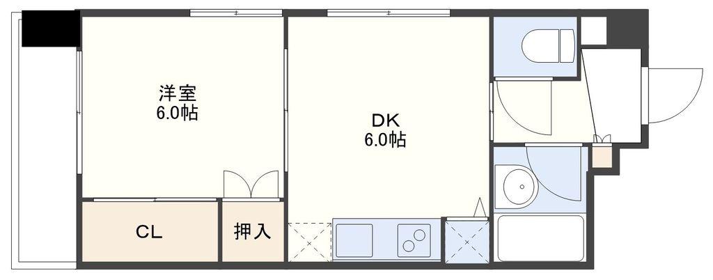 アベニュー明日香(1DK/11階)の間取り写真