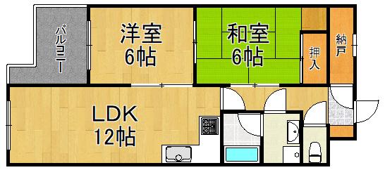 サンロード(2LDK/1階)の間取り写真