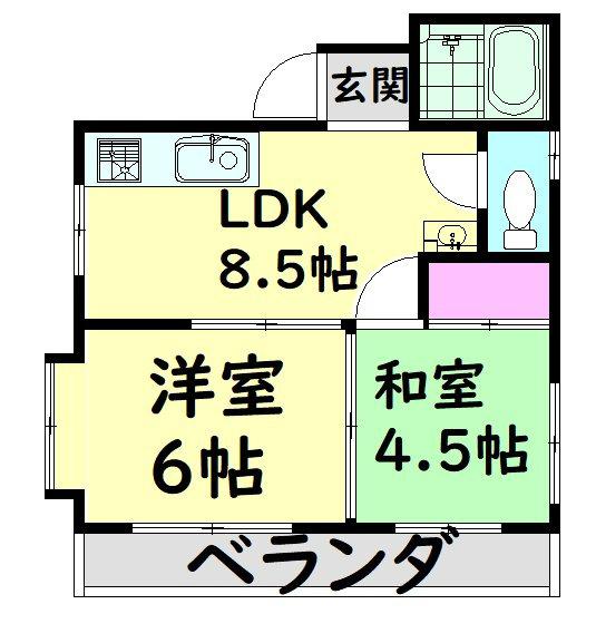 JSC泉大津(3LDK/2階)の間取り写真