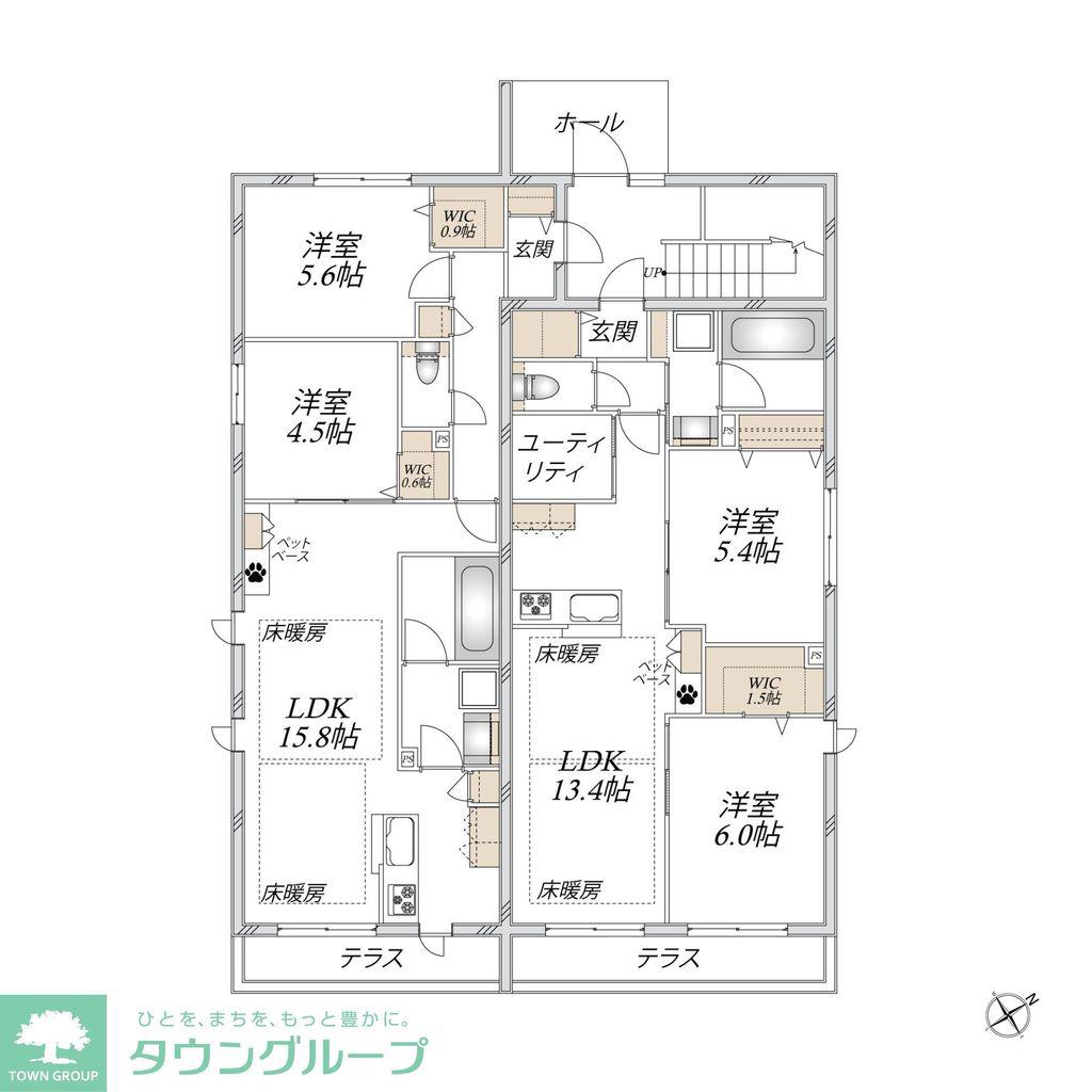 MAISON VERTU(2LDK/1階)の間取り写真