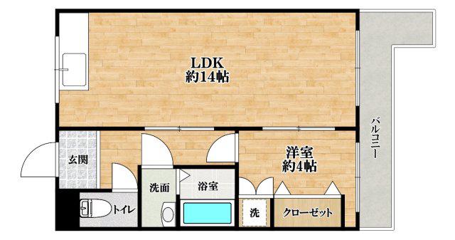 グレイスフルコーポイチカワI(1LDK/2階)の間取り写真