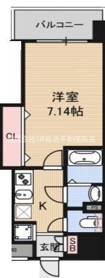 LUXE布施駅前(1K/9階)の間取り写真