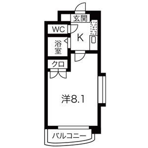 シティライフ一社南(1K/3階)の間取り写真