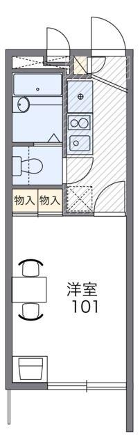 レオパレス九番街(1K/3階)の間取り写真