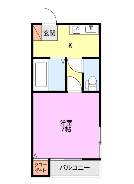SAJA-MAPLE(1K/2階)の間取り写真