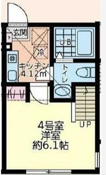 アバーロ橋本(1K/2階)の間取り写真