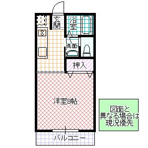 東第13コーポ(ワンルーム/1階)の間取り写真