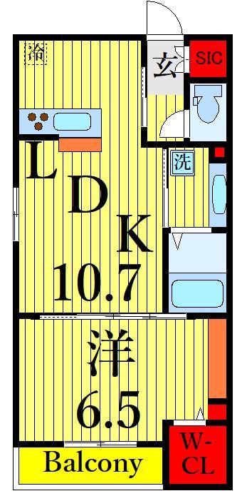 レジデンス葛西II(1LDK/3階)の間取り写真