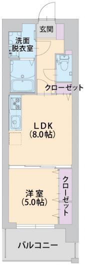 ポルテボヌール(1LDK/3階)の間取り写真