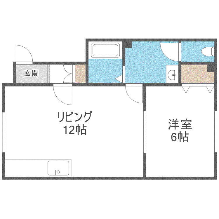 JコートN40(1LDK/3階)の間取り写真