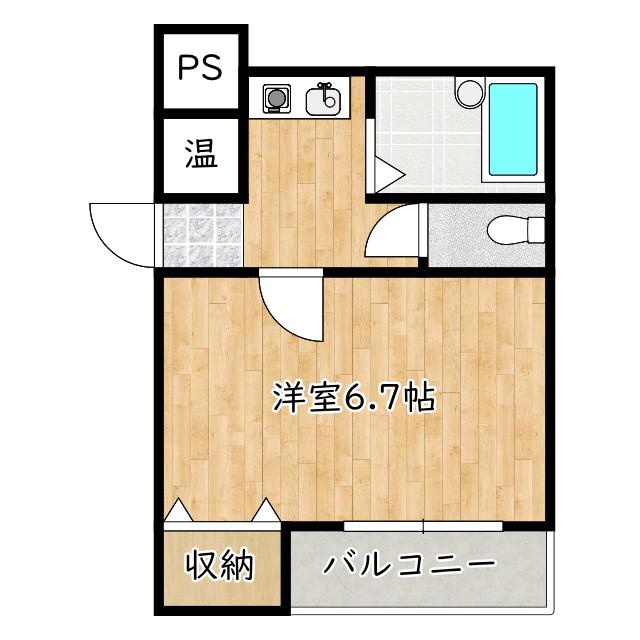 ロイヤル蔵前(1K/4階)の間取り写真