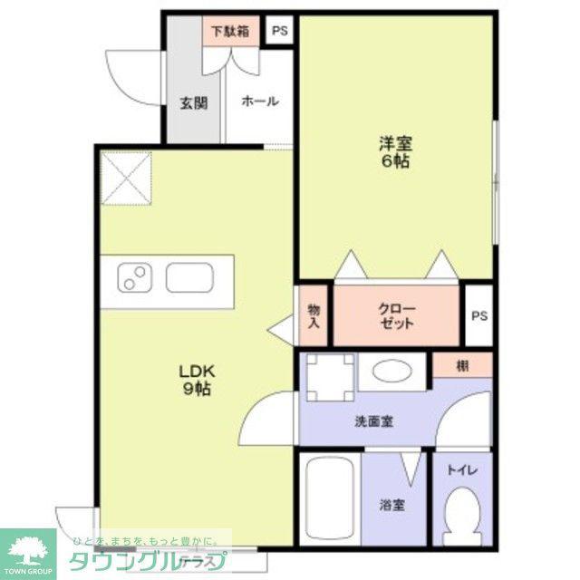 フラット高井戸東(1LDK/1階)の間取り写真