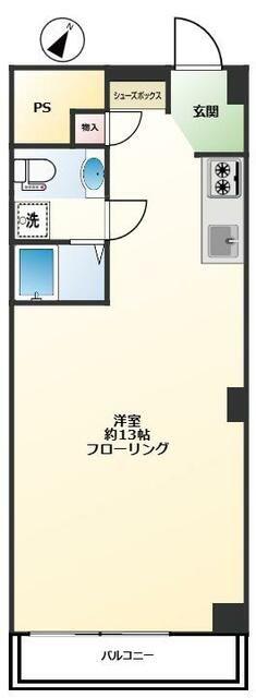 シェモワ新宿(ワンルーム/2階)の間取り写真