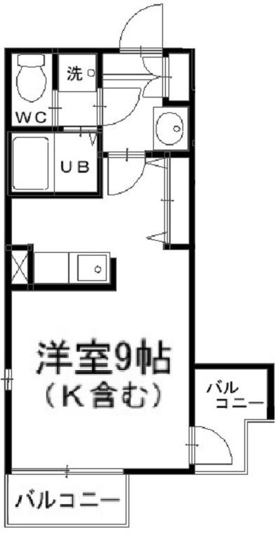 ラ・グランデ(ワンルーム/3階)の間取り写真