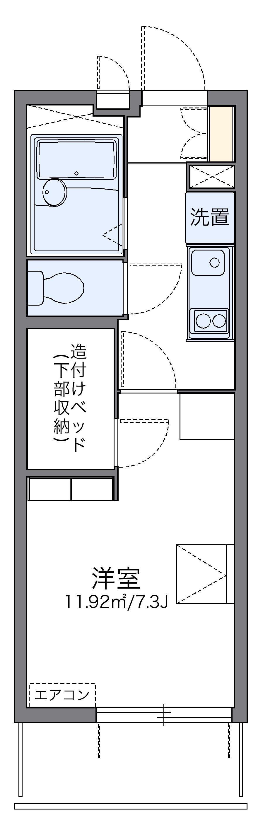 レオパレス入江(1K/4階)の間取り写真