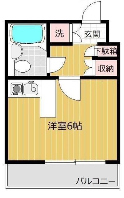 モアリッシェル青葉台(ワンルーム/3階)の間取り写真