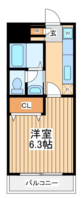 ドルチェ(1K/1階)の間取り写真