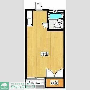 スズランハイツ中石原(ワンルーム/1階)の間取り写真