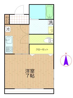 VANSANC(1K/3階)の間取り写真