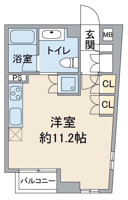 日神デュオステージ小石川(ワンルーム/6階)の間取り写真