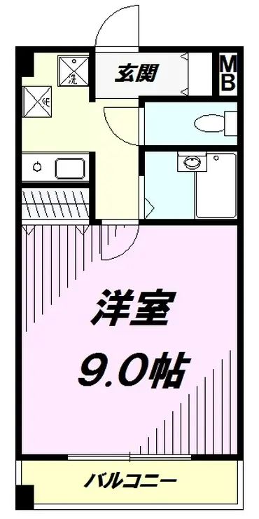 マンション多摩 4階階 間取り