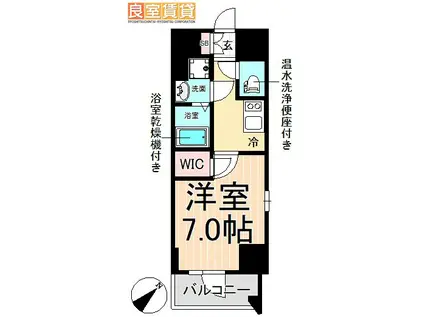 エスリード新栄グランラグジェ(1K/10階)の間取り写真