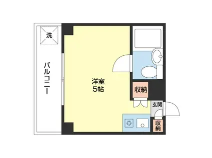 ジョイフル伝法橋(ワンルーム/4階)の間取り写真