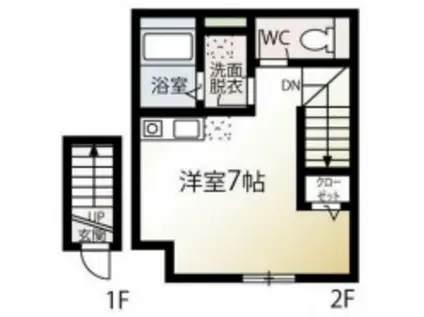 MQUARTO東大和(ワンルーム/2階)の間取り写真