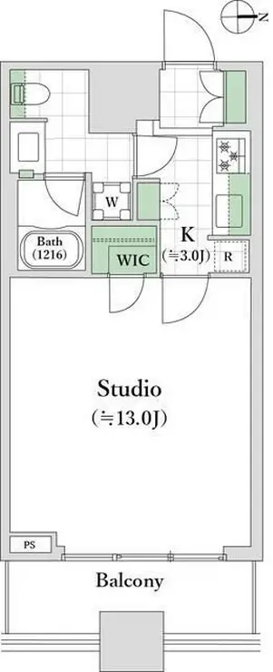 コンシェリア西新宿タワーズウエスト 7階階 間取り