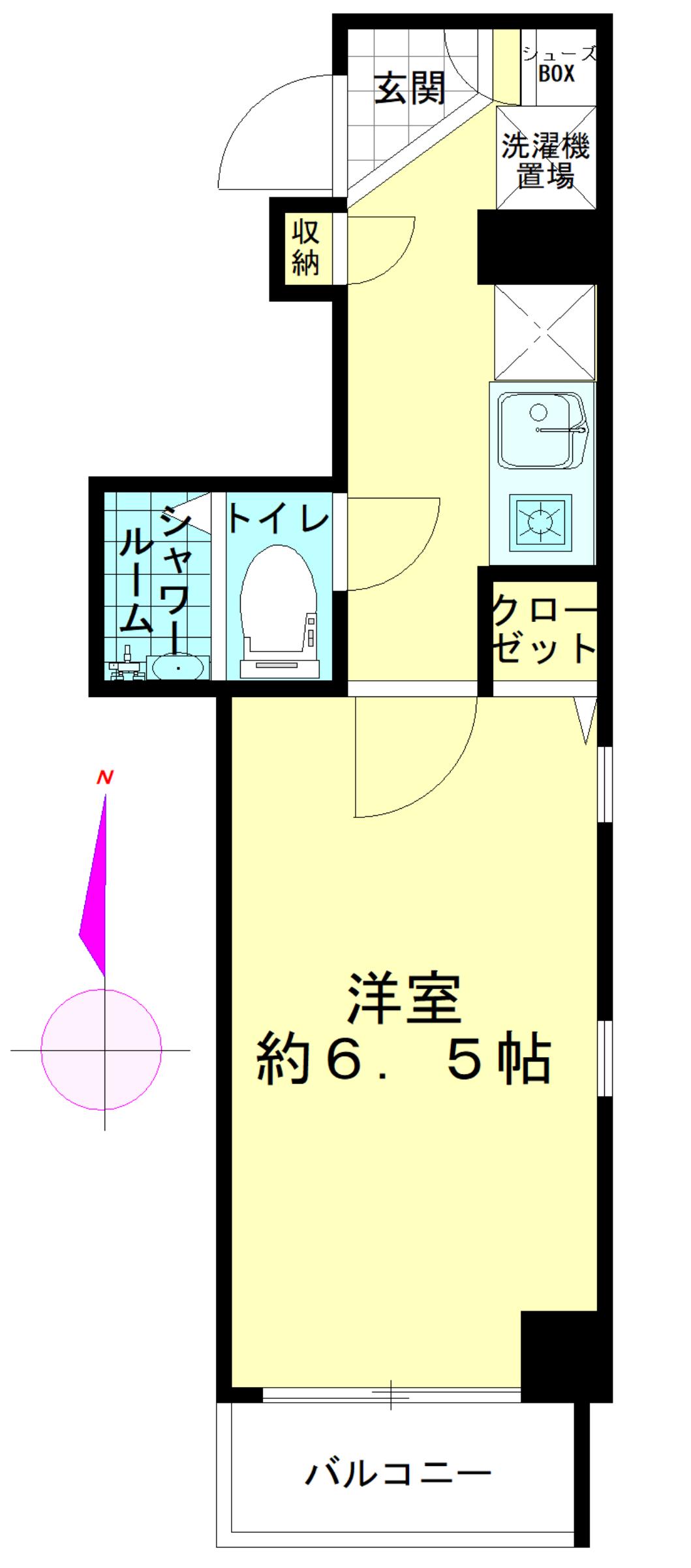 エイトピュア辻堂(1K/4階)の間取り写真