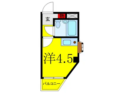 コートハウス双葉台(ワンルーム/3階)の間取り写真