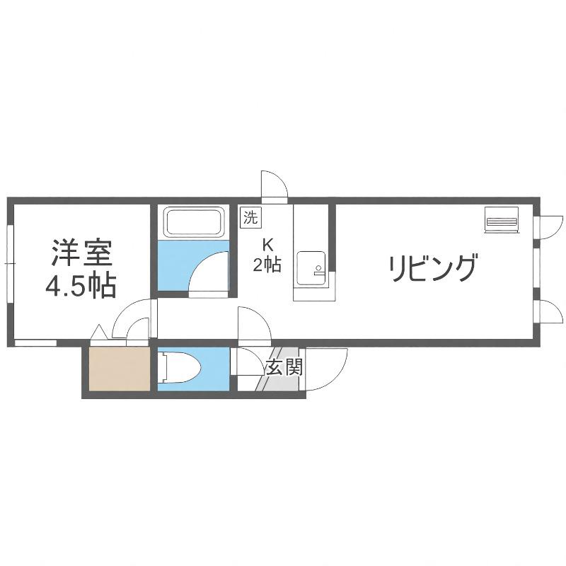 フォレスト栄弐番館(1LDK/3階)の間取り写真