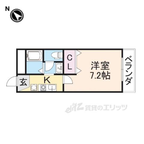 アネックスA(1K/3階)の間取り写真