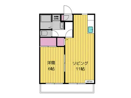 サンクレシェ(1LDK/1階)の間取り写真