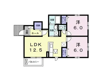 ＪＲ東海道本線 天竜川駅 徒歩45分 2階建 築10年(2LDK/1階)の間取り写真