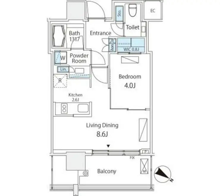 THE ROPPONGI TOKYO CLUB RESIDENCE 12階階 間取り
