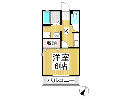 ビレッジエリカ(1K/1階)の間取り写真