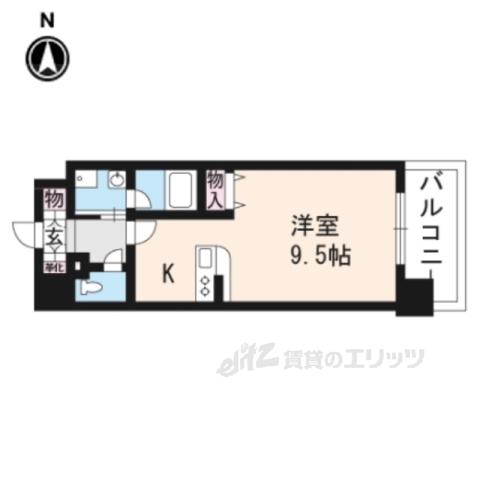 ベラジオ烏丸御池2(1K/10階)の間取り写真