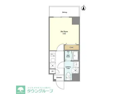 アルファコート蕨6(1K/10階)の間取り写真